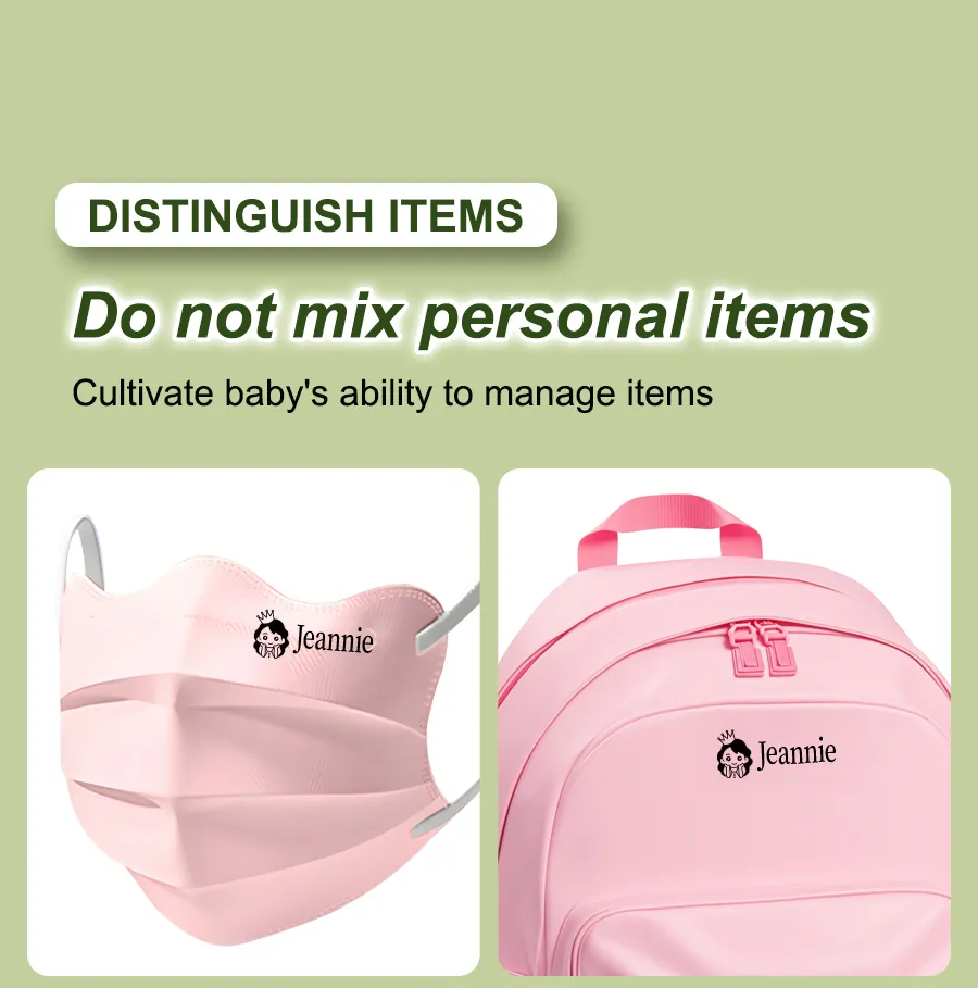 Personalized Baby Name Stamp Set - Custom Waterproof Ink Seal for School, Travel & Kindergarten, Durable Non-Fading Toy Gift