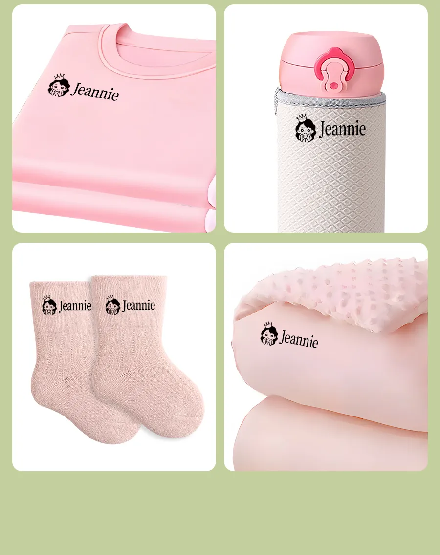 Personalized Baby Name Stamp Set - Custom Waterproof Ink Seal for School, Travel & Kindergarten, Durable Non-Fading Toy Gift