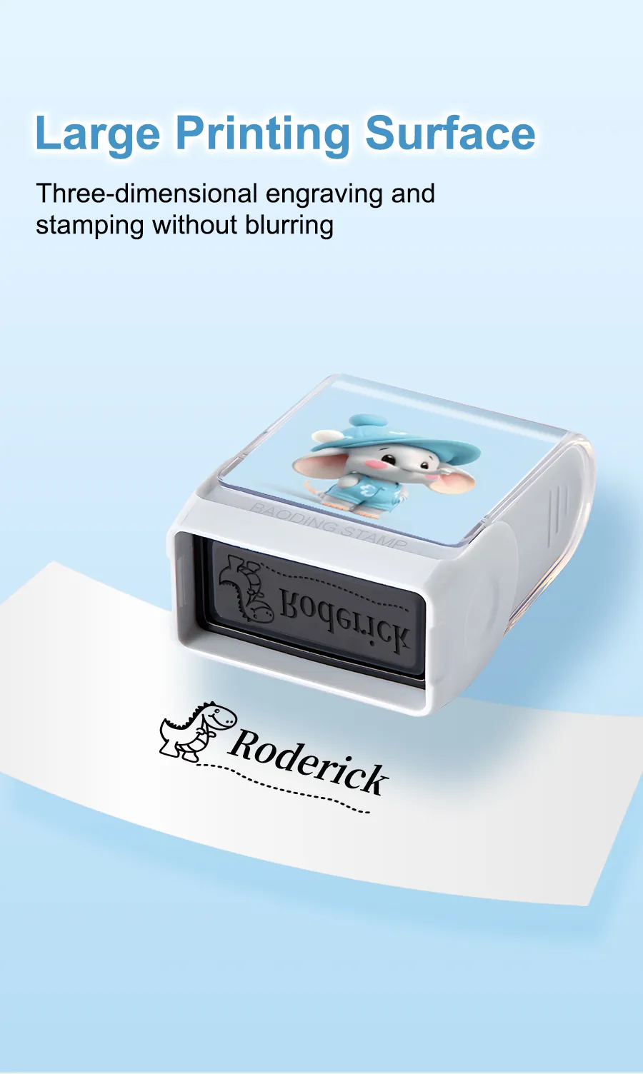 Customized kids name stamp personalized waterproof stamp for school uniform dresses logo shose tags  personalized ink pad stamps