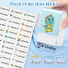 Customized kids name stamp personalized waterproof stamp for school uniform dresses logo shose tags  personalized ink pad stamps