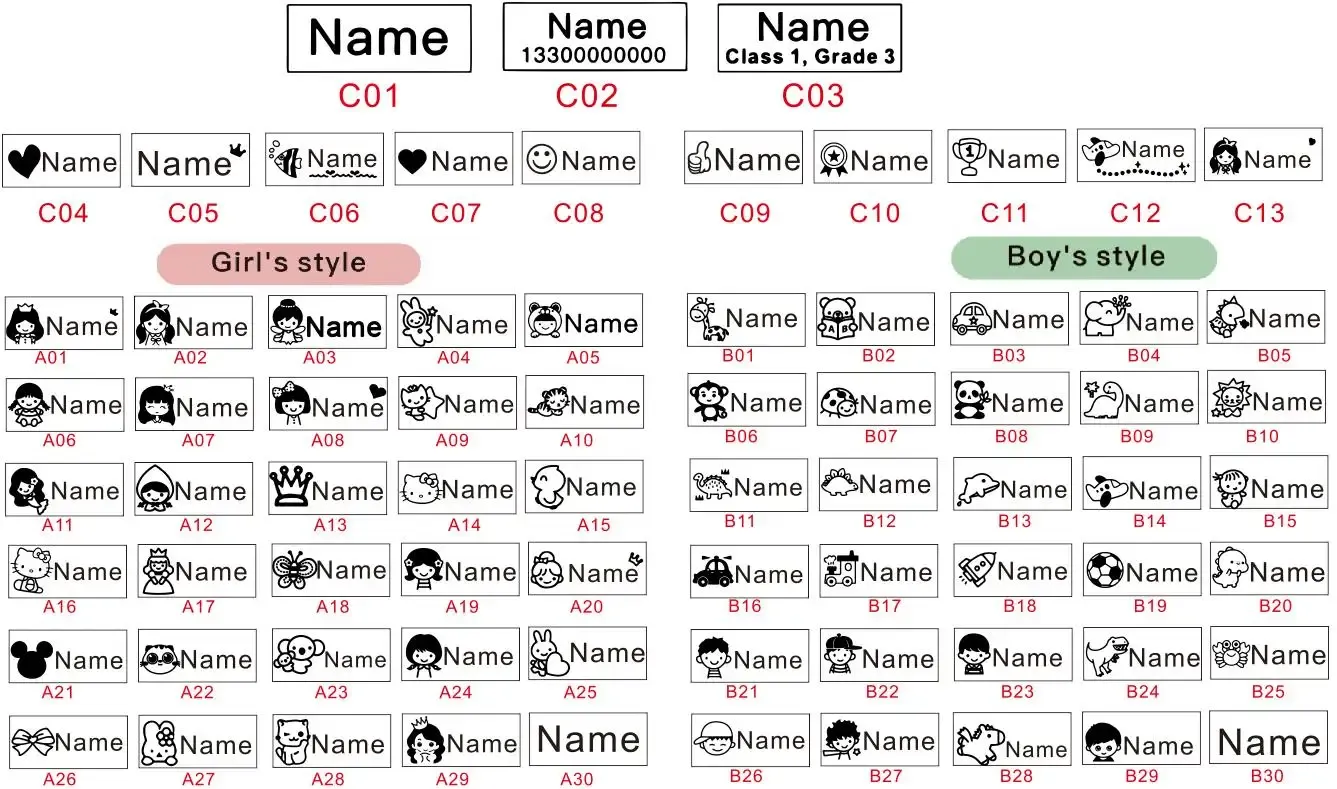 Customized Arabic Hebrew Name Stamp Waterproof Seal Custom Teacher Signature Student Child cloth ink stamp Selfing-inking stamp