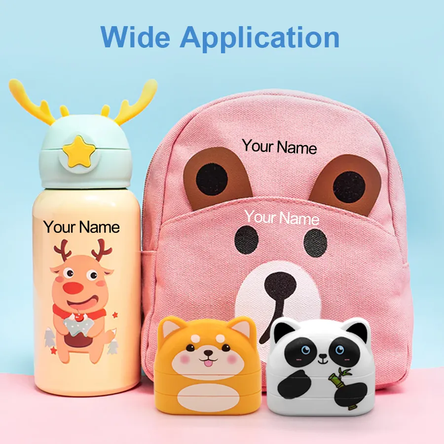 Custom Personal Name Stamp for Clothing, Waterproof and Fade-Resistant, Black and White Ink, Suitable for All Fabrics