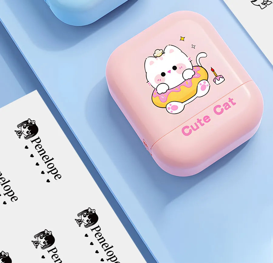 Custom Name Stamp for Laundry & Travel - Waterproof Ink Seal with Cartoon Icons, School/Kindergarten Organization Tool