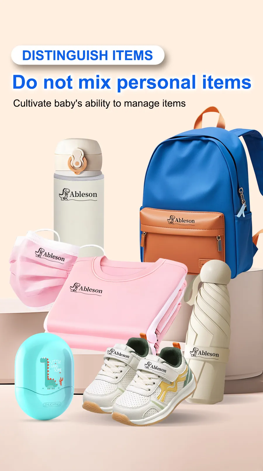 Personalized Student Name Stamp - Custom Waterproof Seal with Non-Fading Ink, Kindergarten Travel-Friendly Gift Set for Children