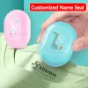 Customized children's name stamp,personalized waterproof stamp for school uniform ,boy's and girl's personalized ink pad stamps