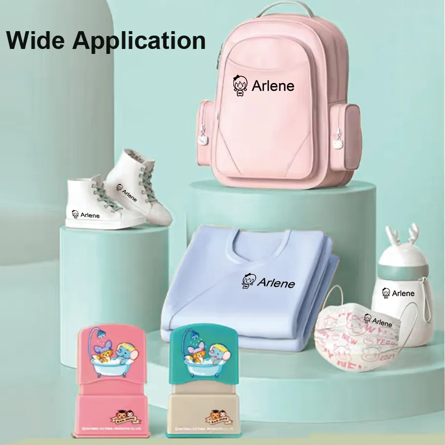 Customized Name Stamp Gift child’s school supplies with waterproof name stamps ; great for clothes, socks, shoes, bags, Gifts
