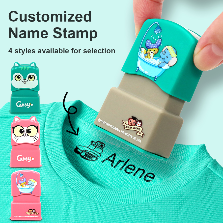 Personalized name stamp for school supply kits 2025-2026
