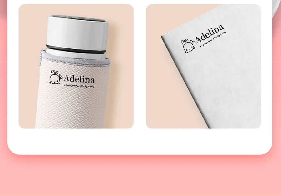 Customized Name Stamp for Kids - Reusable Waterproof Seal with Black Ink, Personalized Kindergarten Gift for Students & Toddlers