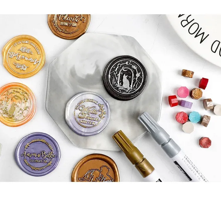 200 Pcs Wax Print Beads Wax Seal for Stamps Wax Lacquer for Seals Retro Sealing Gold Wedding Birthday Lacre for Card Making