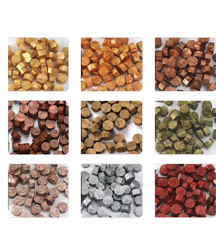 100 Pcs Wax Print Beads Retro Wax Seal for Stamps Sealing Macaron Gold Wedding Birthday Wax Lacquer for Seals Lacre Wax Seal