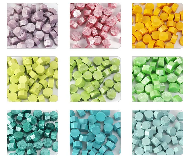 100 Pcs Wax Print Beads Retro Wax Seal for Stamps Sealing Macaron Gold Wedding Birthday Wax Lacquer for Seals Lacre Wax Seal