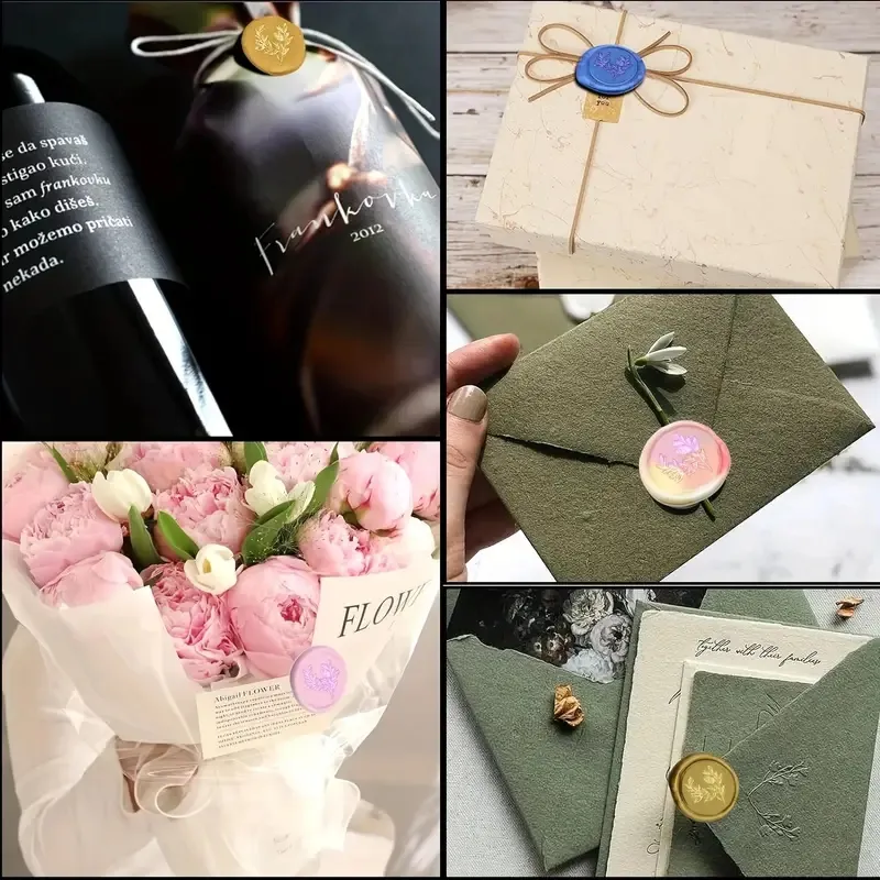 17Pcs/set Wax Seal Stamp Kit Lacquered Sealing DIY Decoration For Wedding Valentine's Day Party Invitation Scrapbook Craft Gifts