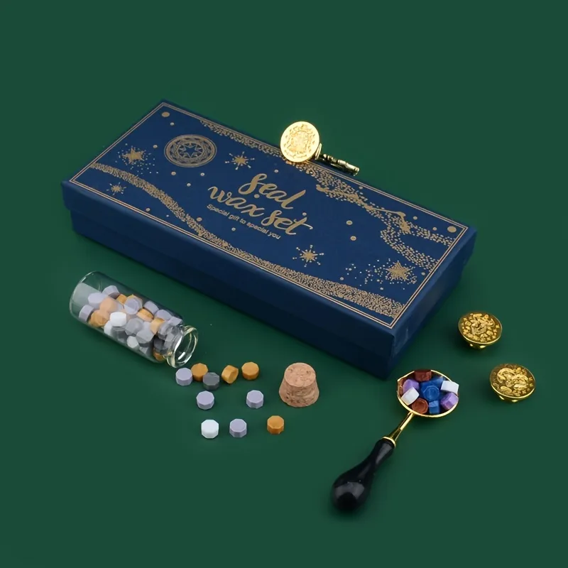 Constellation Fire Paint Stamp, Envelope Decoration Creative Constellation Fire Paint Wax Granules Combo Set, fashion gift