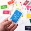 Hot Sale Colorful Non-Toxic Gradient Color Ink Pad Rubber Stamp Oil Based Finger Print Nice Inkpad Kids Toys For Rubber Stamp