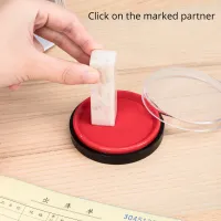 Quick Drying Printing Inkpad, Red Ink Pads for Stamping Large Circular Inkpad Stationery, Stamp with Official Seal Office Inkpad