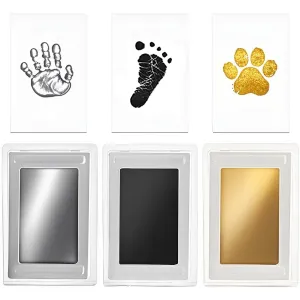 Large Inkpad for Baby Handprint Footprint Newborn Baby Souvenirs Non-Toxic, Pet Inkpads