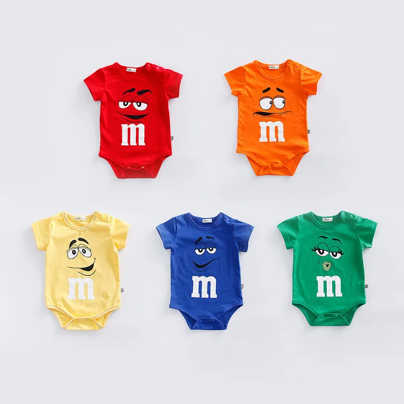 0-24month Baby Clothes Summer Short-sleeved Triangle Climbing Clothes Romper Toddler Costume Cotton Bodysuits Infant Jumpsuit