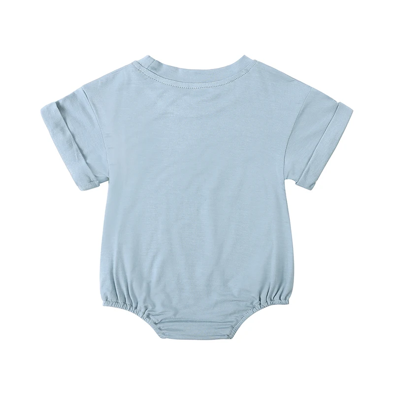 Bamboo Fiber Baby Girl Bodysuit Fashion Solid Short Sleeve Baby Boy Clothes Summer Newborn Clothes Knitted Romper 3-24 Months