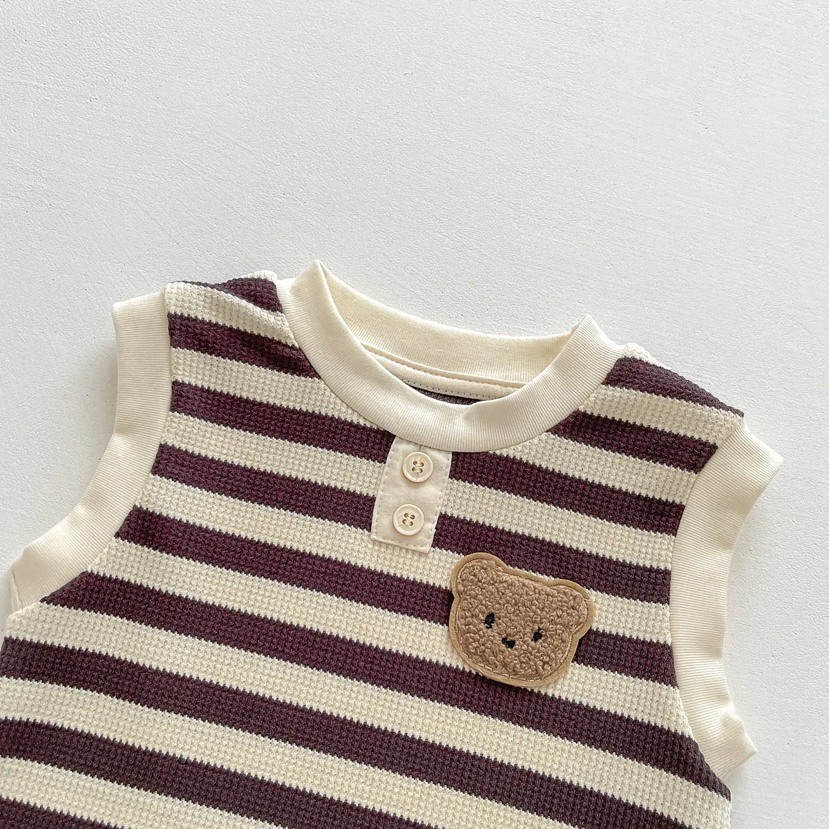 New 2024 Summer Sleeveless Knit Bodysuits Infant Baby Girls Boys One-pieces Kids Newborn Clothes- Ideal for Outdoor Activities