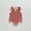 New 2024 Summer Sleeveless Knit Bodysuits Infant Baby Girls Boys One-pieces Kids Newborn Clothes- Ideal for Outdoor Activities