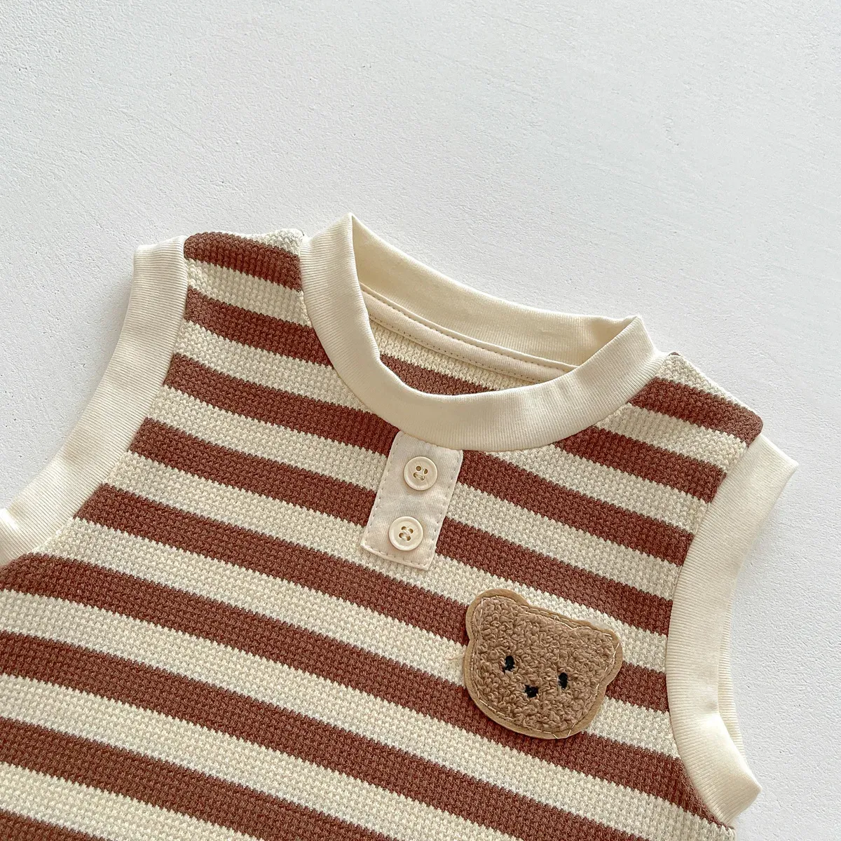 New 2024 Summer Sleeveless Knit Bodysuits Infant Baby Girls Boys One-pieces Kids Newborn Clothes- Ideal for Outdoor Activities