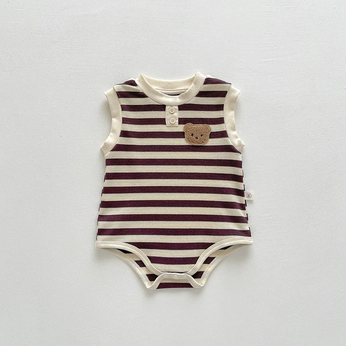 New 2024 Summer Sleeveless Knit Bodysuits Infant Baby Girls Boys One-pieces Kids Newborn Clothes- Ideal for Outdoor Activities