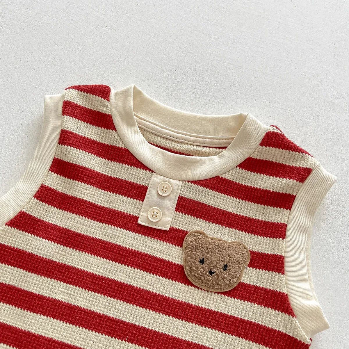 New 2024 Summer Sleeveless Knit Bodysuits Infant Baby Girls Boys One-pieces Kids Newborn Clothes- Ideal for Outdoor Activities