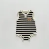 New 2024 Summer Sleeveless Knit Bodysuits Infant Baby Girls Boys One-pieces Kids Newborn Clothes- Ideal for Outdoor Activities