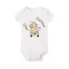 Personalized Baby Romper Safari Animal with Name Bodysuit Newborn Wild One Jumpsuit Outfit Baby Girls Clothes Infant Shower Gift