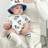 Donald Duck Bodysuits One-Pieces Baby Clothes 0-2 Years Old Cartoon Style Loose Wrap Ass Crawling Suit K594-1