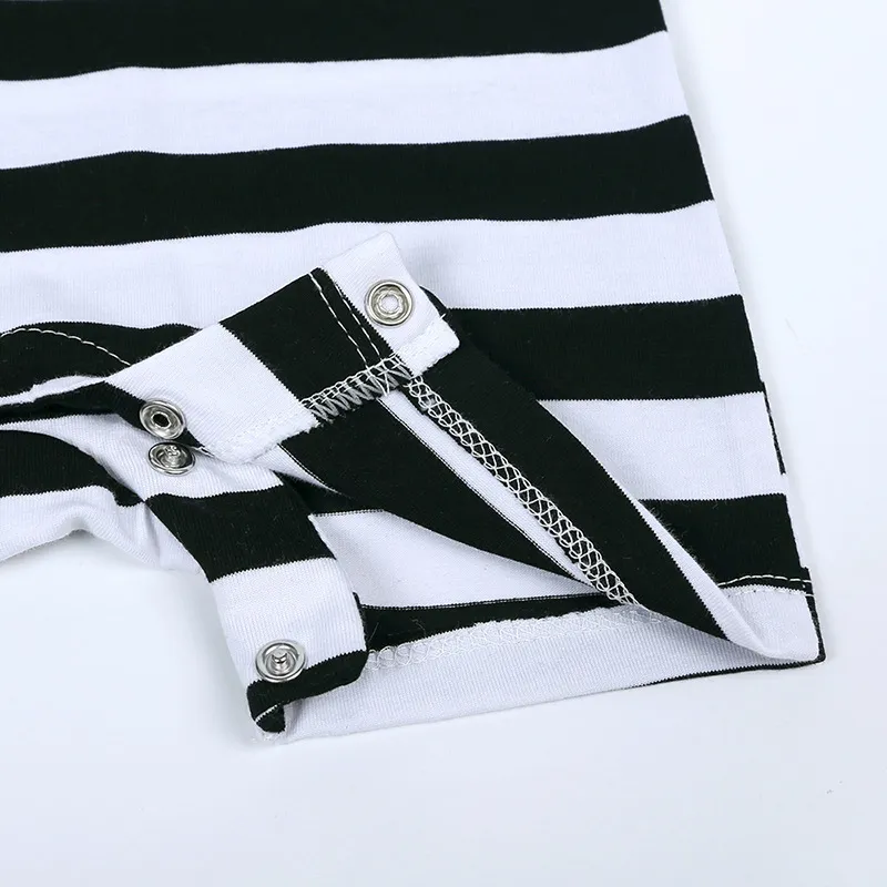 Summer Short Sleeved Baby Rompers 0-2Y Striped Onesies for Newborn Baby Boy Infant Girl Moon Printed Jumpsuit Baby Clothing