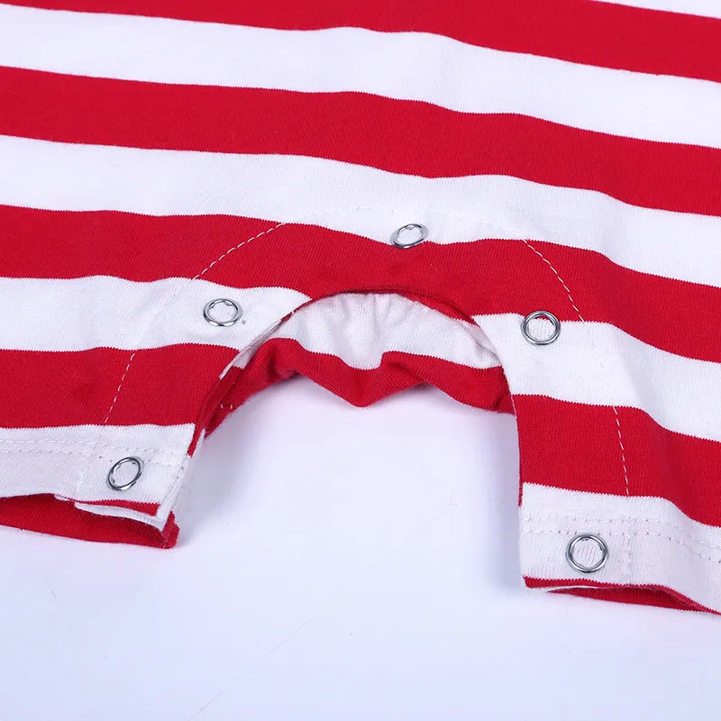 Summer Short Sleeved Baby Rompers 0-2Y Striped Onesies for Newborn Baby Boy Infant Girl Moon Printed Jumpsuit Baby Clothing