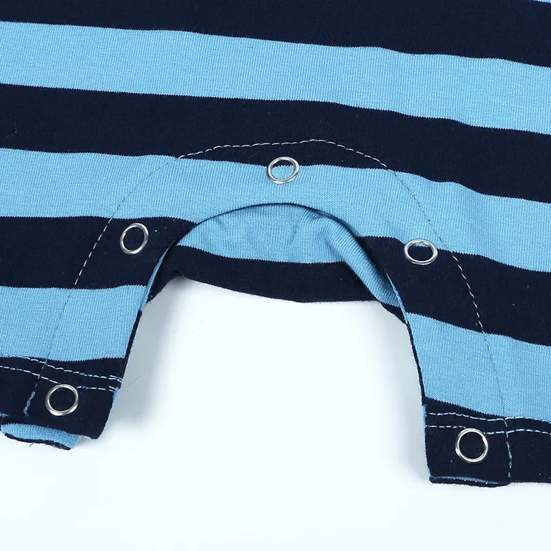 Summer Short Sleeved Baby Rompers 0-2Y Striped Onesies for Newborn Baby Boy Infant Girl Moon Printed Jumpsuit Baby Clothing