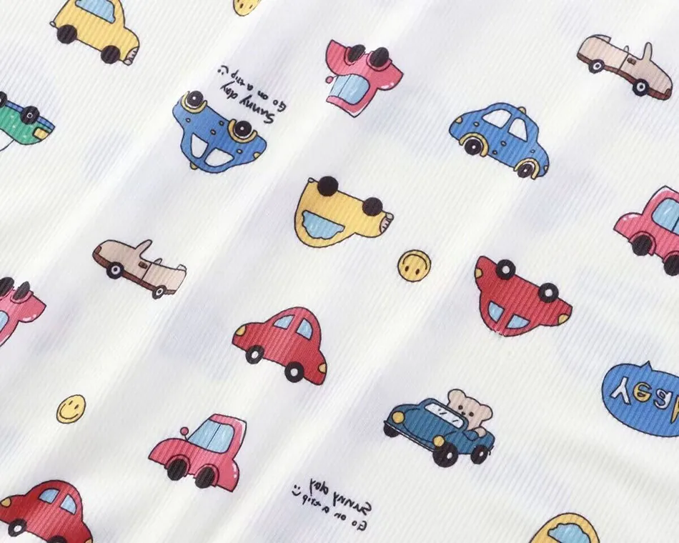 Infant Summer Romper Thin Ice Silk Cartoon Printed Soft Gentle Skin Unisex Kids Anti Kick Sleepwear for Air Conditioned Comfort