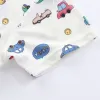 Infant Summer Romper Thin Ice Silk Cartoon Printed Soft Gentle Skin Unisex Kids Anti Kick Sleepwear for Air Conditioned Comfort