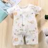 New Baby Newborn Clothes Baby Short-sleeved Jumpsuit 0-2 Years Old Boys Girls Romper Children Wrapping Clothes