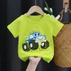 2025 Baby Tops T-shirt Bear Infant Boys and Girls Tee Children's Fashion Animal for babies Striped Newborn Baby summer clothes