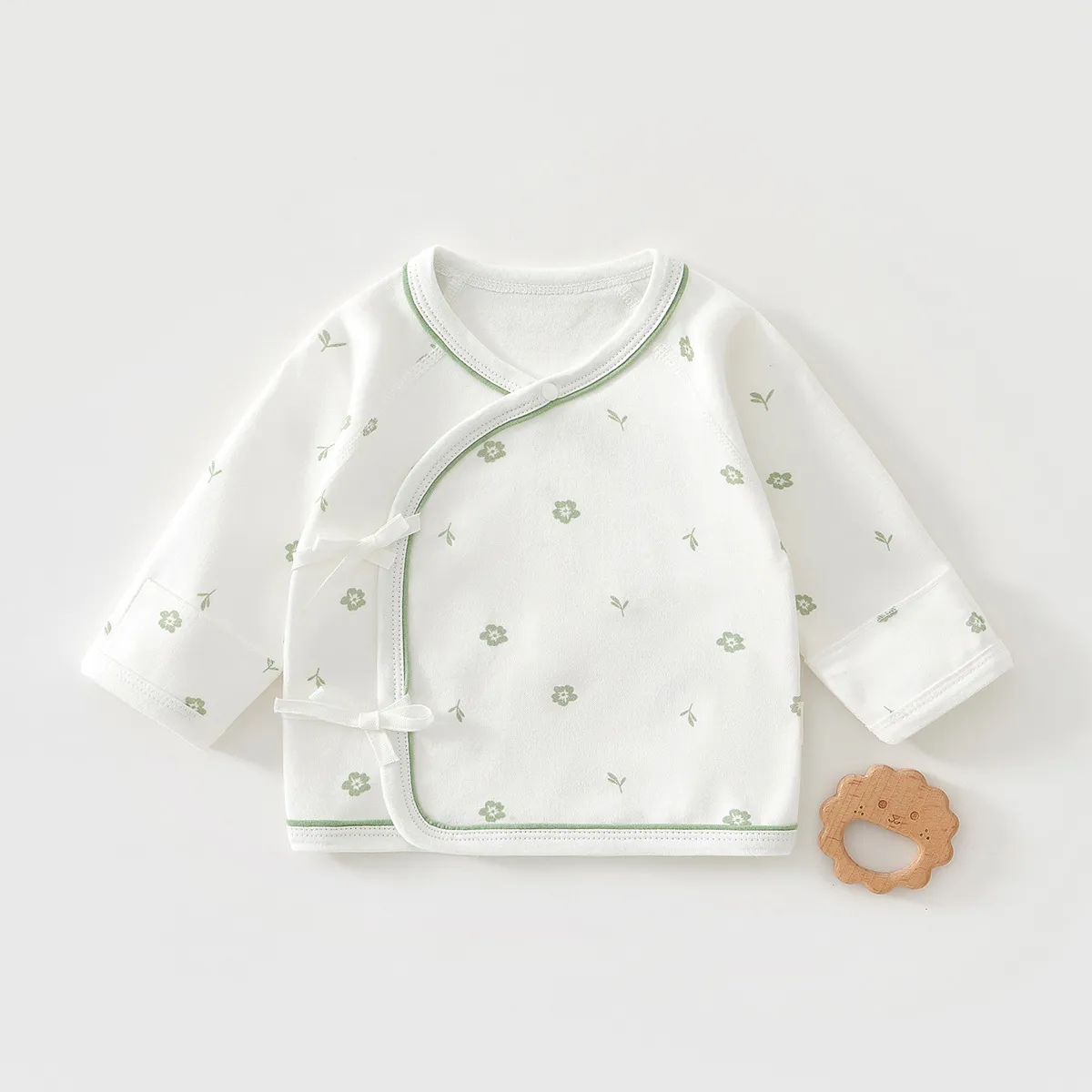 Newborn Baby Top 0-3M Delivery Room Baby Close Fitting Jacket, Soft Pure Cotton Clothing for Male and Female Babies