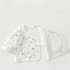 Newborn Baby Top 0-3M Delivery Room Baby Close Fitting Jacket, Soft Pure Cotton Clothing for Male and Female Babies