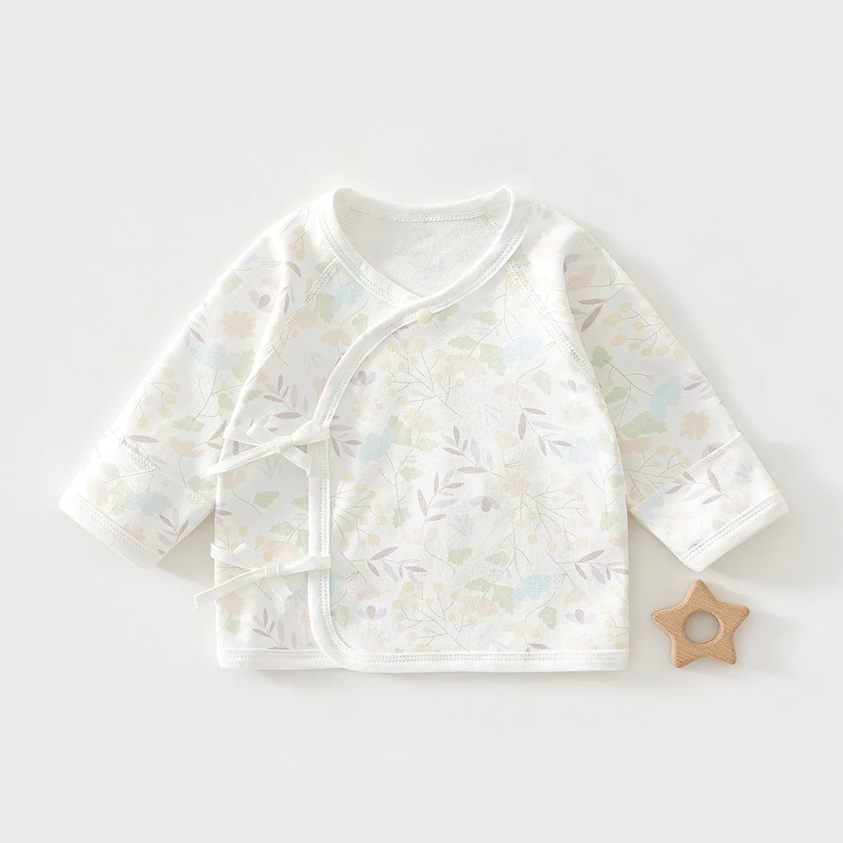 Newborn Baby Top 0-3M Delivery Room Baby Close Fitting Jacket, Soft Pure Cotton Clothing for Male and Female Babies