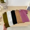 Infant Baby Boys Girls T-shirt Summer Thin Newborn Vintage Toddler Solid T Shirt Cotton Short Sleeve Ruffles Tops Baby Clothes