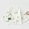 Baby Boy T Shirt Long Sleeve Summer Thin Baby Girl Top Hospital Newborn Baby Tops Tees 0 6 Months Unisex Baby Clothes