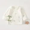 Spring Newborn Baby Cartoon Top Half Back Design Baby Cardigan Pure Cotton Soft New Born Baby Boneless Cardigan