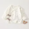 Spring Newborn Baby Cartoon Top Half Back Design Baby Cardigan Pure Cotton Soft New Born Baby Boneless Cardigan
