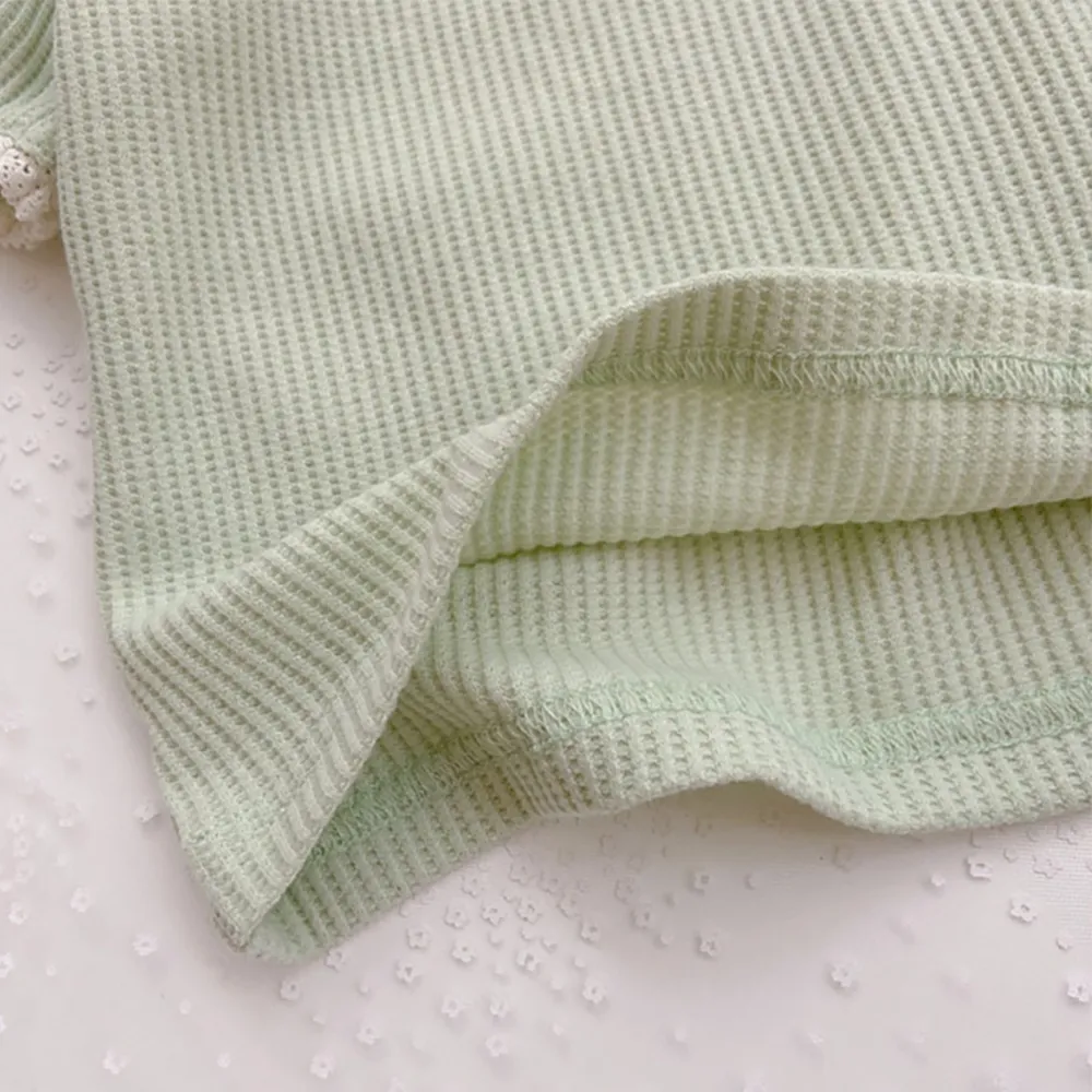 Girl Baby Summer Fresh Lace Short Sleeve Round Neck Top T-shirt