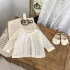 Summer new style baby clothes for 0-3 years old, baby girl starry sky hollow net long-sleeved sun-proof shirt and cardigan