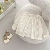 Summer new style baby clothes for 0-3 years old, baby girl starry sky hollow net long-sleeved sun-proof shirt and cardigan