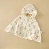 Summer Baby Cloak Sun Protection Hooded Cloaks Cute Bear Bunny Print Kids Clothes for Boy Girl Breathable Outdoor Sunscreen Coat