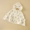 Summer Baby Cloak Sun Protection Hooded Cloaks Cute Bear Bunny Print Kids Clothes for Boy Girl Breathable Outdoor Sunscreen Coat