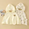 Summer Baby Cloak Sun Protection Hooded Cloaks Cute Bear Bunny Print Kids Clothes for Boy Girl Breathable Outdoor Sunscreen Coat